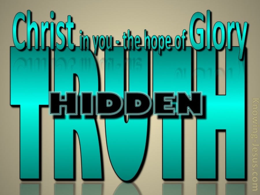 Colossians 1:27 God’s Hidden Truths (devotional)09-23 (green)